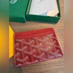 GOYARD SAINT-SULPICE CARD WALLET RED